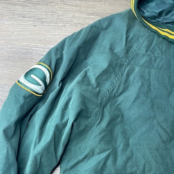 NFL Vintage Mens Green Bay Packers Hooded Zip Up Jacket, size large - Picture 4 of 10
